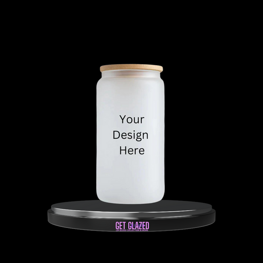 Frosted Glass Cup 16 oz